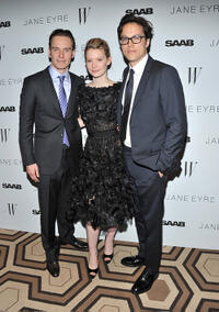 Michael Fassbender, Mia Wasikowska and director Cary Fukunaga at the New York premiere of "Jane Eyre."
