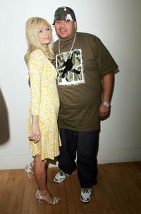 Paris Hilton and Fat Joe at the MTV's Total Request Live.