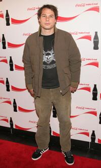 Shepard Fairey at the Coca Cola Make It Real party.
