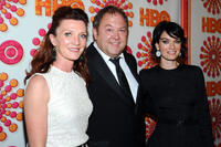 Michelle Fairley, Mark Addy and Lena Headey at the HBO's Annual Emmy Awards Post Award Reception in California.