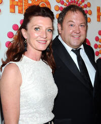 Michelle Fairley and Mark Addy at the HBO's Annual Emmy Awards Post Award Reception in California.