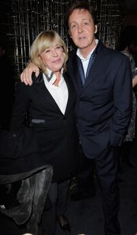Marianne Faithfull and Paul McCartney at the opening of Stella McCartney Paris store.