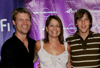 Joel Gretsch, Maira Suro and Chad Faust at the Sci-Fi Channel talent party at in California.
