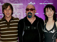 Chad Faust, Ira Steven Behr and Jacqueline McKenzie at the Sci-Fi Channel talent party at in California.