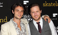 Shiloh Fernandez and A. J. Buckley at the California premiere of "Skateland."