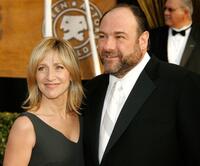 Edie Falco and James Gandolfini at the 14th annual Screen Actors Guild awards.