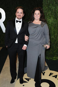 Melissa McCarthy and Ben Falcone at the 2013 Vanity Fair Oscar Party in California.