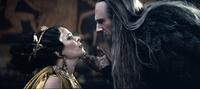 Polly Walker as Cassiopeias and Ralph Fiennes as Hades in "Clash of the Titans."