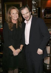 Ralph Fiennes and Sarah Ferguson at the after show party following the UK Premiere of "The White Countess".