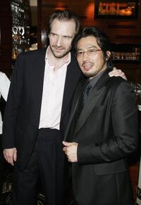 Ralph Fiennes and Hiroyuki Sanada at the after show party following the UK Premiere of "The White Countess".