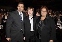 Adam Sandler, Angus T. Jones and Conchata Ferrell at the 35th Annual People's Choice Awards.