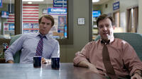 Will Ferrell as Cam Brady and Jason Sudeikis as Mitch in "The Campaign."