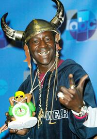 Flavor Flav at the press room for Motown 45.