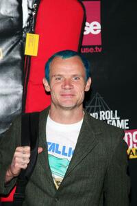 Flea at the 24th Annual Rock and Roll Hall of Fame Induction Ceremony.