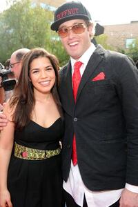 America Ferrera and T.J. Miller at the California premiere of "How To Train Your Dragon."