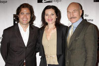 Director Rupert Goold, Kate Fleetwood and Patrick Stewart at the 74th Annual Drama League Awards Ceremony in New York.