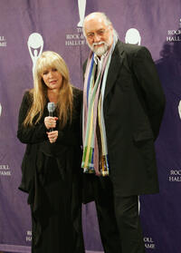 Singer Stevie Nicks and Mick Fleetwood at the 20th Annual Rock and Roll Hall of Fame Induction Ceremony.