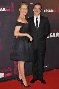 Julie Ferrier and Karim Adda at the 36th Cesar Film Awards in Paris.