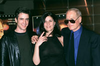 Linda Fiorentino, Dermot Mulroney and Paul Newman at the screening of "Where the Money Is".