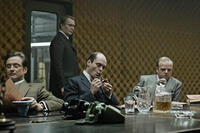 Colin Firth, Gary Oldman, David Dencik and Toby Jones in "Tinker Tailor Soldier Spy.''