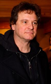 Colin Firth poses at the Gibson Guitar celebrity hospitality lounge held at the Miners Club during the 2008 Sundance Film Festival.