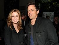 Jenna Fischer and Seth Meyers at the after party of the New York premiere of "Solitary Man."