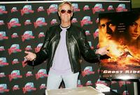 Peter Fonda at the promotion of his new film "Ghost Rider" at Planet Hollywood Times Square.