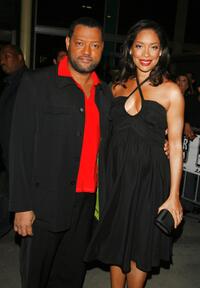 Laurence Fishburne and Gina Torres at the afterparty for the premiere of "I Think I Love My Wife".