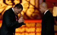 Laurence Fishburne and Cuba Gooding Jr. at the Film Life's 2006 Black Movie Awards.