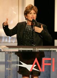 Carrie Fisher at the 33rd AFI Life Achievement Award tribute to George Lucas.