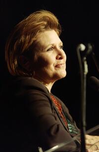 Carrie Fisher accepts the Screen Actors Guild Harlod Russell Award at 20th Annual Media Access Awards.