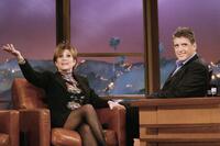 Carrie Fisher and host Craig Ferguson during segment of The Late Late Show With Craig Ferguson.