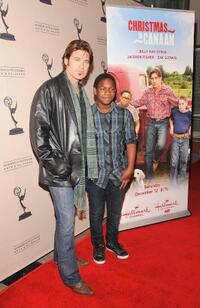 Billy Ray Cyrus and Jaishon Fisher at the screening of "Christmas In Canaan."