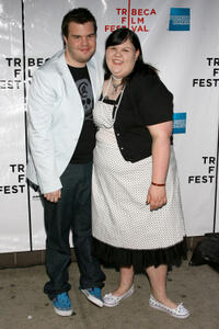 Director Ash Christian and Ashley Fink at the premiere of "Fat Girls" during the 5th Annual Tribeca Film Festival.