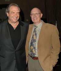 Dick Wolf and Dann Florek at the Hollywood Walk of Fame.