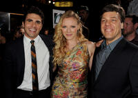 Miles Fisher, Emma Bell and director Steven at the California premiere of "Final Destination 5."