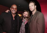 Ken Foree, director Rob Zombie and Tyler Mane at the after party of the premiere of "Halloween."