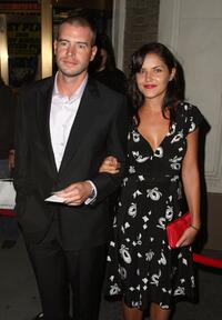 Scott Foley and Marika Dominczyk at the opening night of "All My Sons."