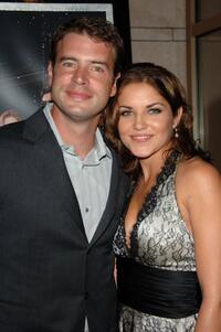 Scott Foley and Marika Dominczyk at the premiere party of "Heist."