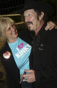 Lisa Watson and Kinky Friedman at the campaign event at Backyard Beach Bar.