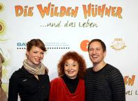 Jessica Schwarz, Vivian Naefe and Benno Furmann at the premiere of "Die wilden Huehner 3."