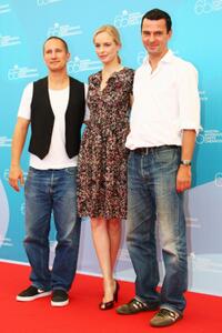 Benno Furmann, Nina Hoss and Director Christian Petzold at the 65th Venice Film Festival.