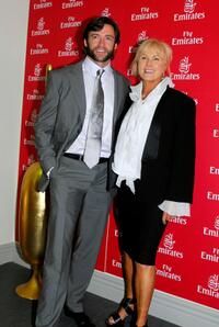 Hugh Jackman and Deborrah-Lee Furness at the Emirates Marquee on Emirates Doncaster Day.