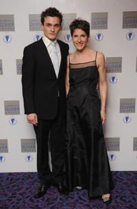 Rupert Friend and Tamsin Greig at the Laurence Olivier Awards.