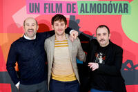 Javier Camara, Raul Arevalo and Carlos Areces at the photocall of "Los Amantes Pasajeros" in Madrid.