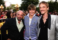 Lee Arenberg, Zac Efron and Mackenzie Crook at the world premiere of "Pirates of the Caribbean 2: Dead Man's Chest."