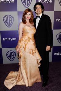 Christina Hendricks and Geoffrey Arend at the InStyle and Warner Bros. 67th Annual Golden Globes after party.