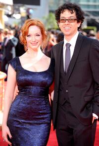 Christina Hendricks and Geoffrey Arend at the 61st Primetime Emmy Awards.
