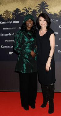Mata Gabin and Iris Berben at the German premiere of "Kennedy's Hirn."