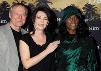Bjoern Floberg, Iris Berben and Mata Gabin at the German premiere of "Kennedy's Hirn."